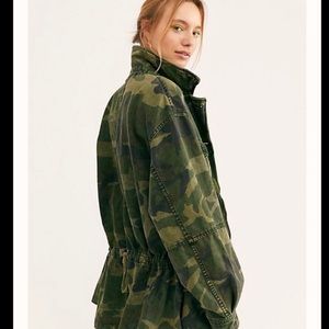 Free People Oversized Camo Jacket